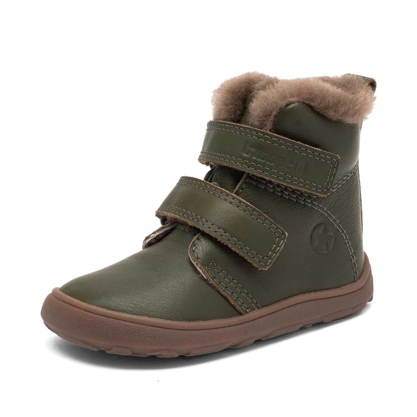 Bisgaard Unisex Kid's Barefoot Emil Lamb Fashion Boot, Khaki, 22 EU Weit