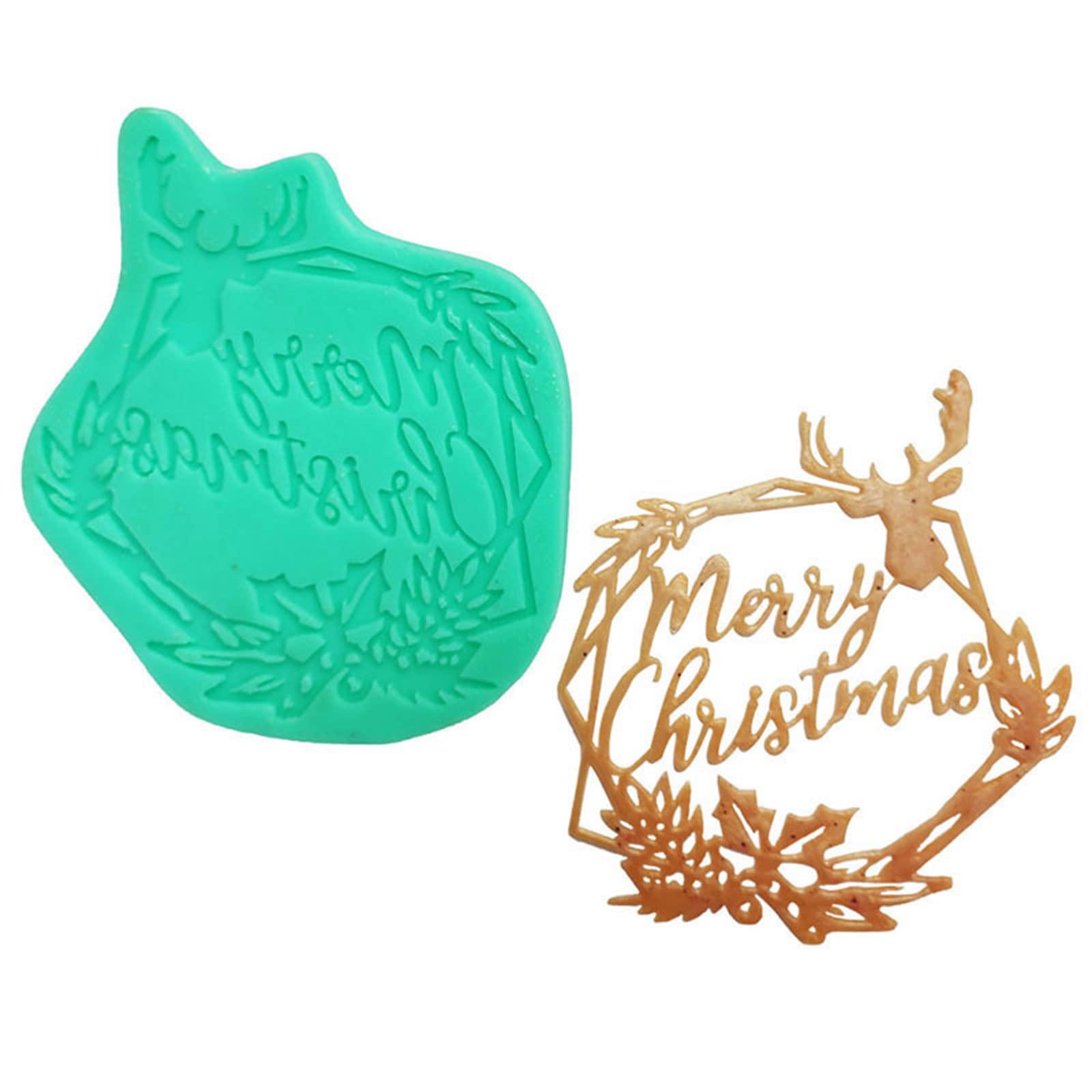 Buxuaaaa Silicone Fondant Mold Chocolate Bakeware Creative Christmas Series Silicone Baking Gadget Cake Baking Accesso Chocolate Molds