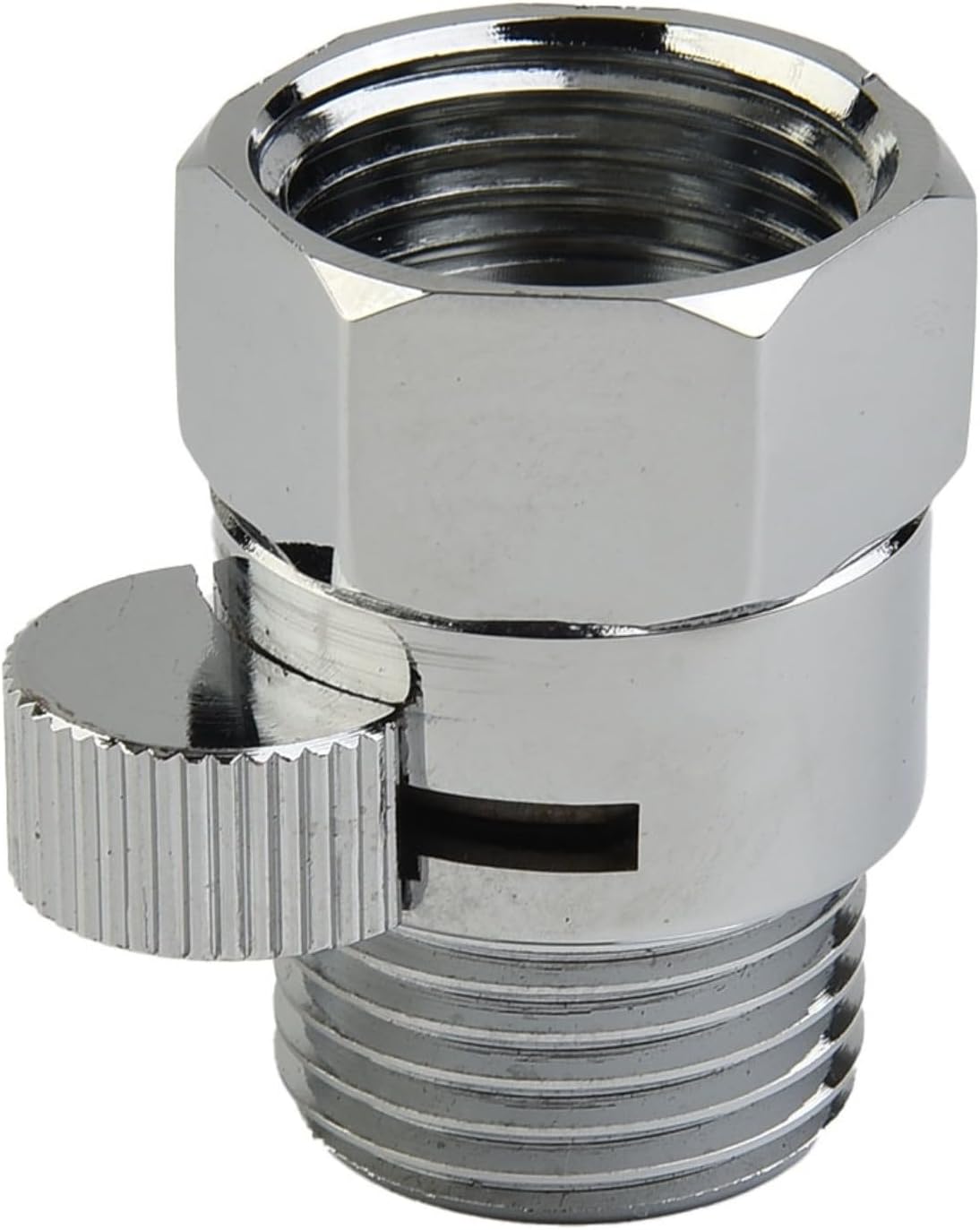 Shut-Off Valve For Shower Solid Brass G1/2 Connections Polished Chrome Water Flow Control Easy Install For Bidet Sprayer Hand Shower