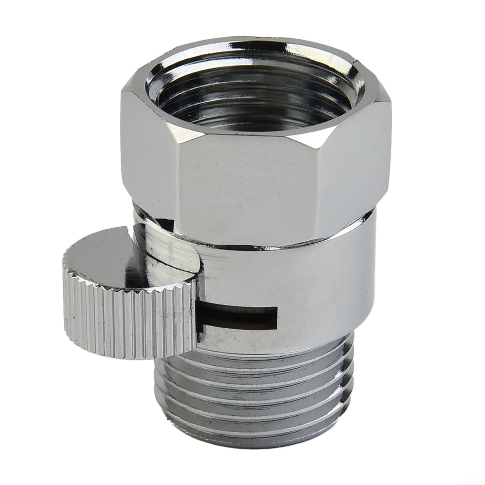 Shut-Off Valve For Shower Solid Brass G1/2 Connections Polished Chrome Water Flow Control Easy Install For Bidet Sprayer Hand Shower
