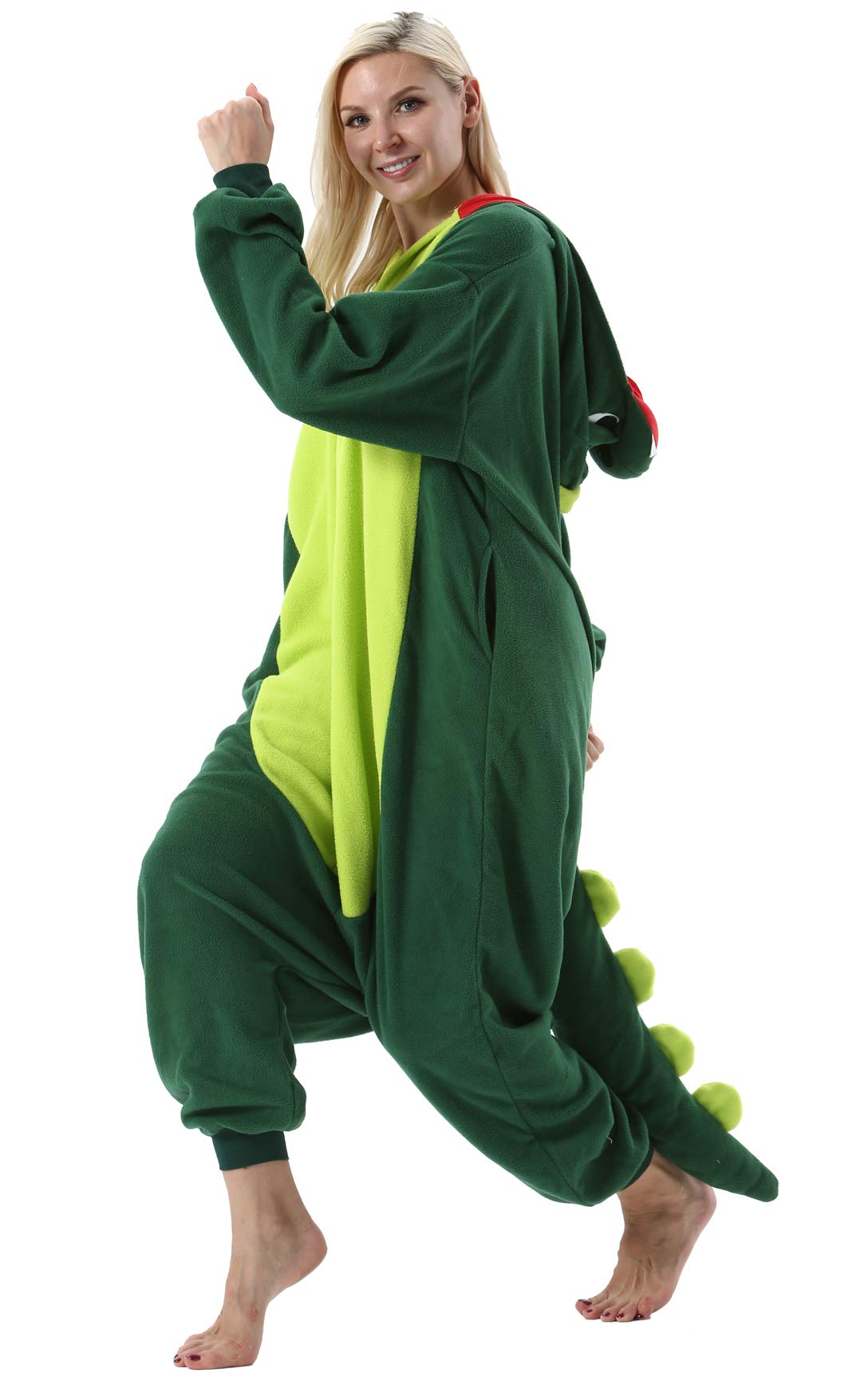Mujer Hombre Pijama Animal Entero Unisex para Adultos con Capucha Cosplay Pyjamas Ropa de Dormir Traje de Disfraz para Festival de Carnaval Halloween Navidad para Altura 148-187cm