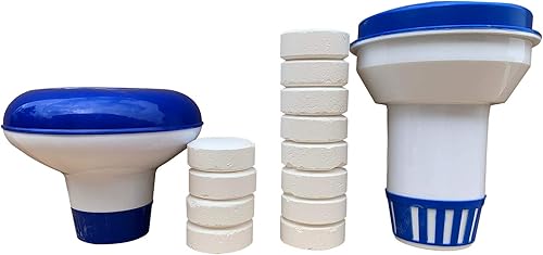 Miniatura 5 de FibroPool Dispensador de cloro flotante de gran tamaño para piscina, diseño extra grande de 12 pulgadas con capacidad para hasta 3 libras de