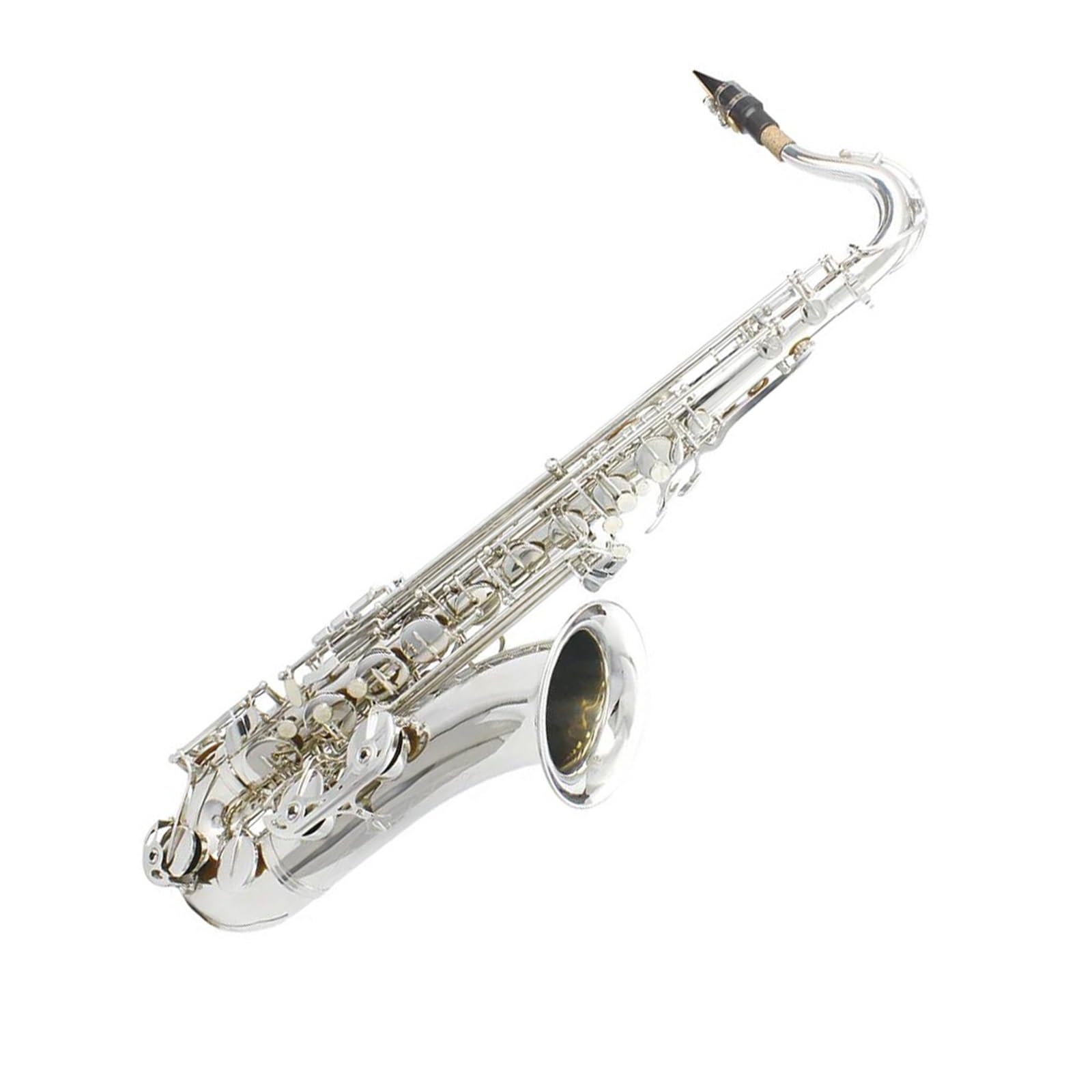 Saksofony Saksofon tenorowy Bb srebrny dęty instrument muzyczny
