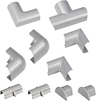 Vista 13 de D-Line Ocultador de cable semicircular, cubierta de cable patentada, para ocultar cables de montaje en pared de TV, canaleta para cables, cubiertas