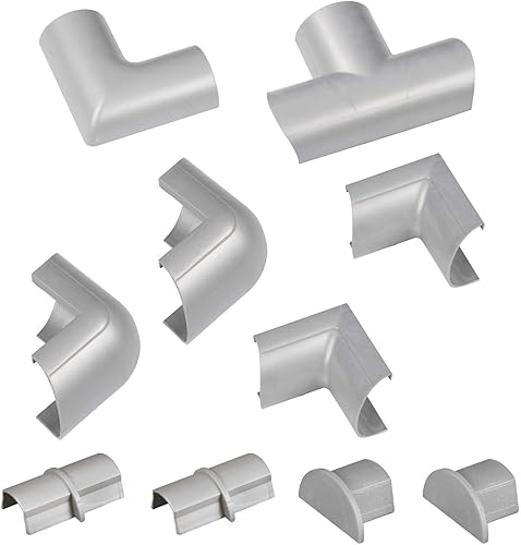 Miniatura 14 de D-Line Ocultador de cable semicircular, cubierta de cable patentada, para ocultar cables de montaje en pared de TV, canaleta para cables, cubiertas