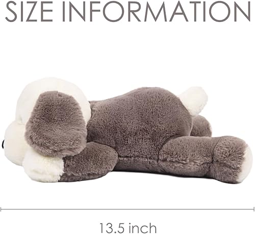 Miniatura 6 de Suave peluche de perro de peluche, lindo peluche de cachorro gris, almohada para abrazar, juguete de peluche Corgi, regalo de decoración de