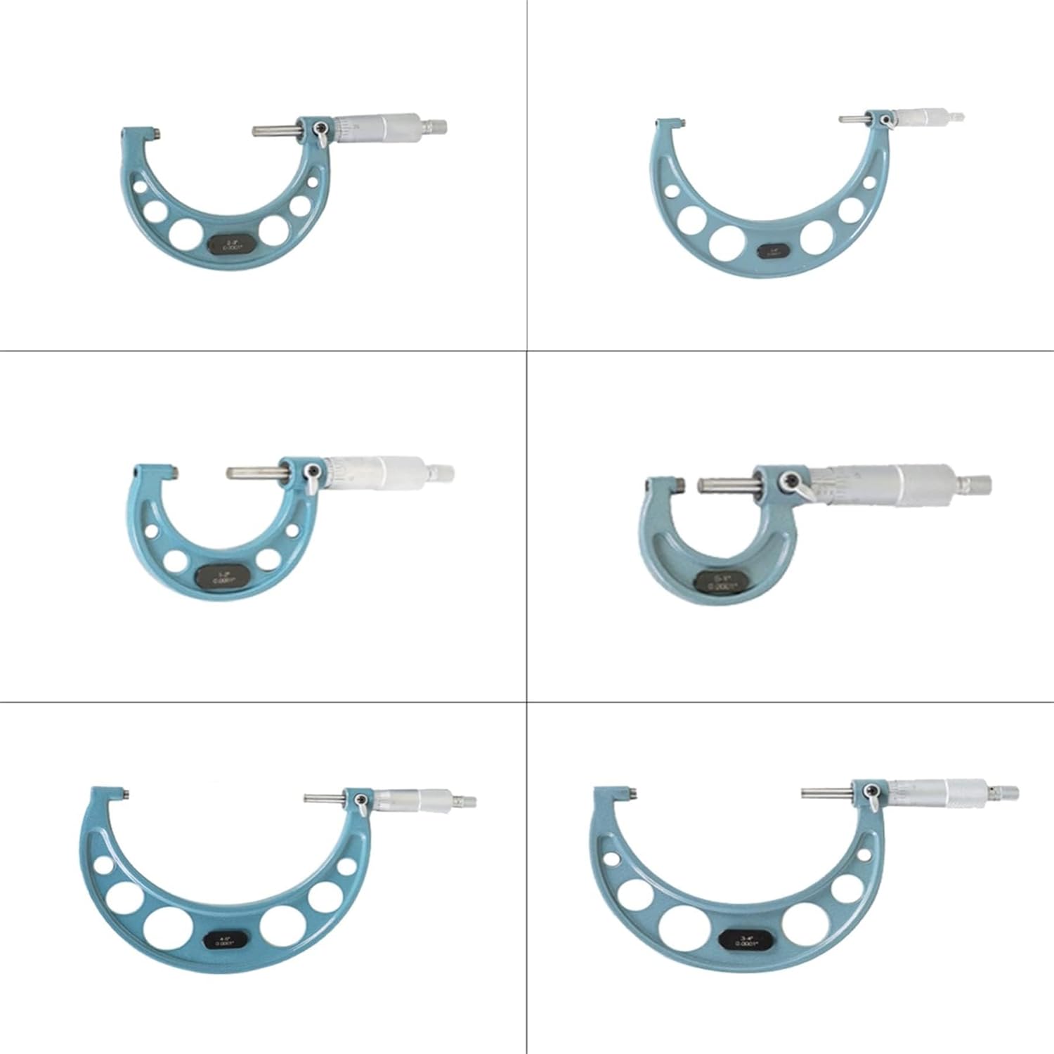 marddpair 6 Pcs 0-6 Outside Micrometer 0.0001 Carbide Standards Micrometers