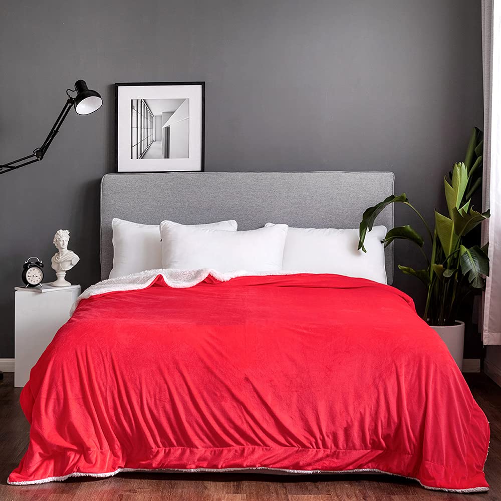 Couverture moelleuse poil long et polaire de cristal double face