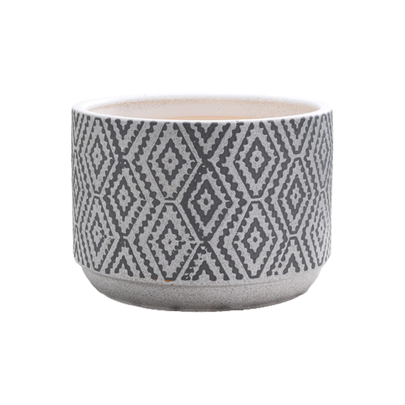 Vasi da Giardino Fioriera in Ceramica con Motivo Geometrico, Vaso da Fiori per fioriera Rotondo da 7/9/11 Pollici con Foro di drenaggio per Interni ed Esterni