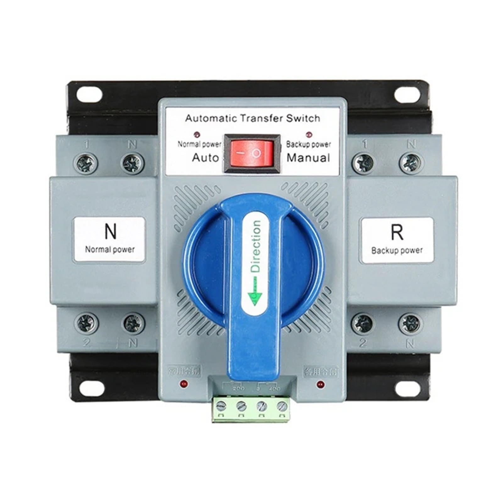 Inverseur de source automatique ATS 2P 63A 230V rail DIN pour secours électrique maison