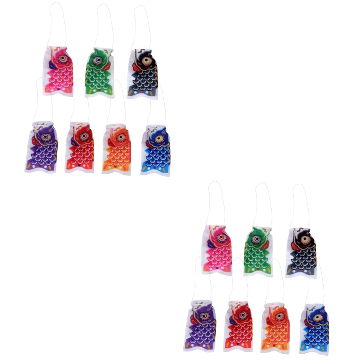 Koinobori drapeaux de carpe japonaise suspendus BESPORTBLE extérieur intérieur 14 pcs