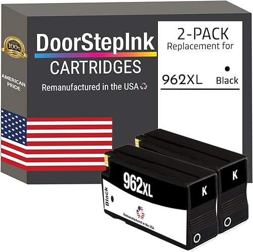DoorStepInk Recambios de cartucho de tinta para HP 962 XL 962XL 2 negro para impresoras HP Officejet Pro 9010 9012 9013 9015 9016 9019 9020