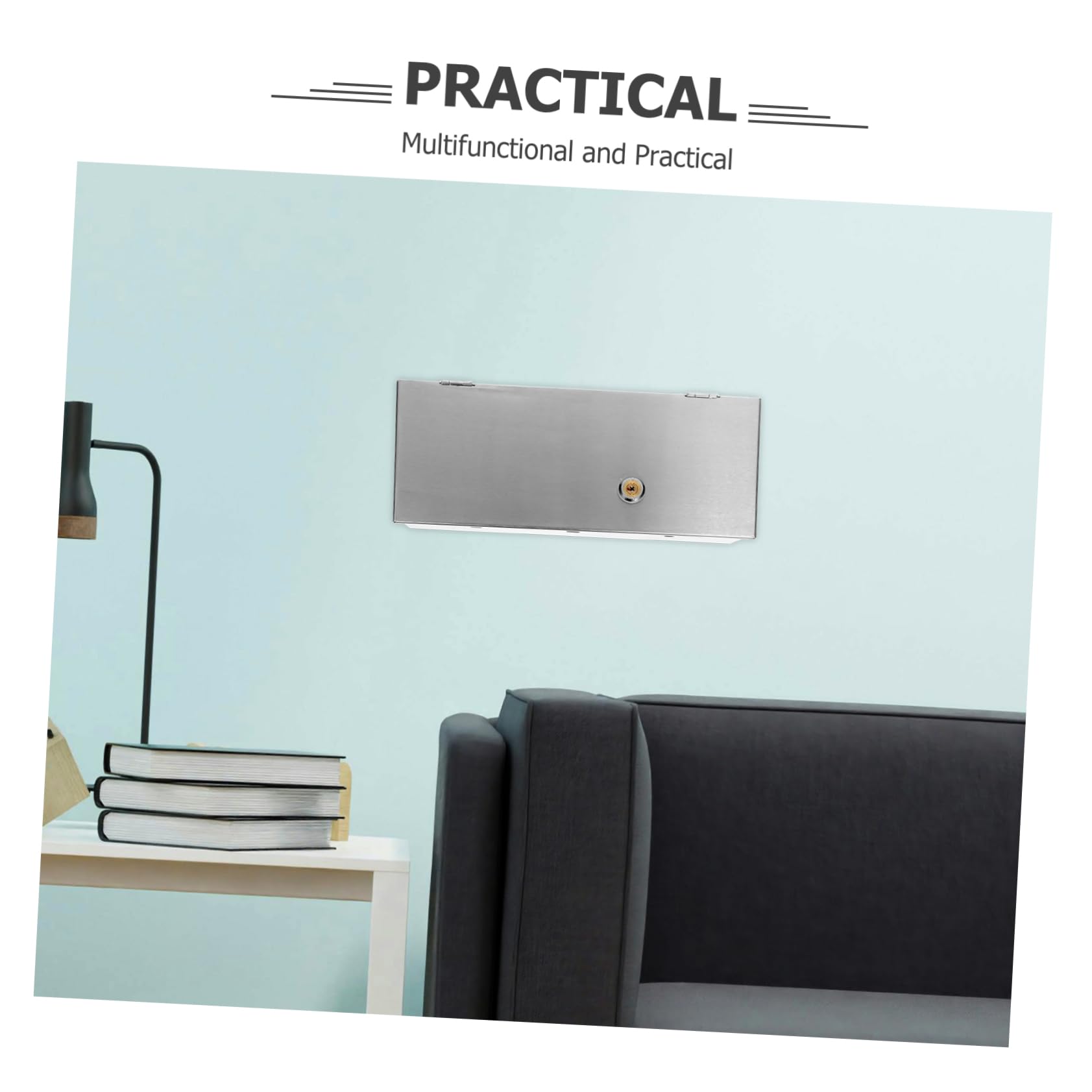 SEWACC Cubierta de Enchufe Tipo 86 Acero Inoxidable Antirrobo Caja Protectora Eléctrica para Interruptores de Pared Hogar Oficina 1 Unidad Segura y Resistente