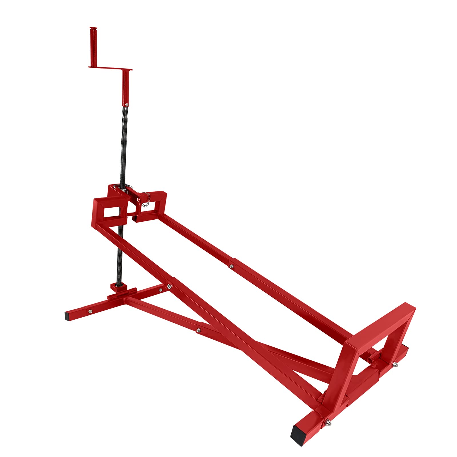 XMTECH Rasentraktorheber Hebevorrichtung Rasentraktor Rasenmäher Lifter 45° Neigung verstellbar, 400KG Hebebühne Hebevorrichtung für Aufsitzmäher Reinigungshilfe Universal, Rot