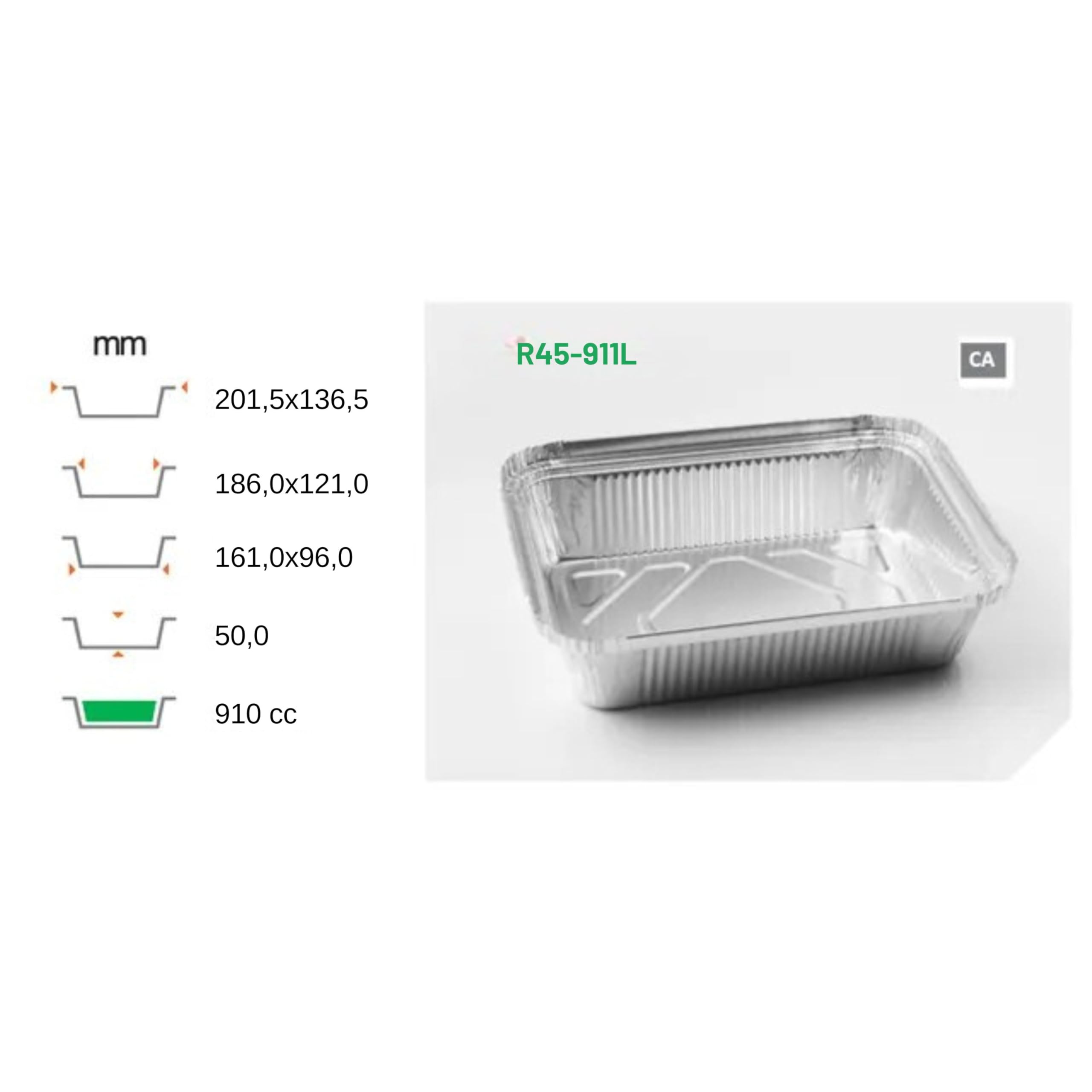 Inoverse 500 sztuk aluminiowych misek z pokrywką 900 ml – 20,1 x 13,6 x 5 cm, aluminiowe tacki do grilla, gotowania i pieczenia – jednorazowe tacki na tłuszcz, do piekarnika i zamrażarki