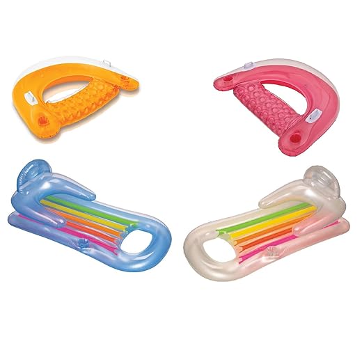 Intex Swimming Pool Lounger (2 Pack) King Kool Swimming Pool Float (2 Pack)