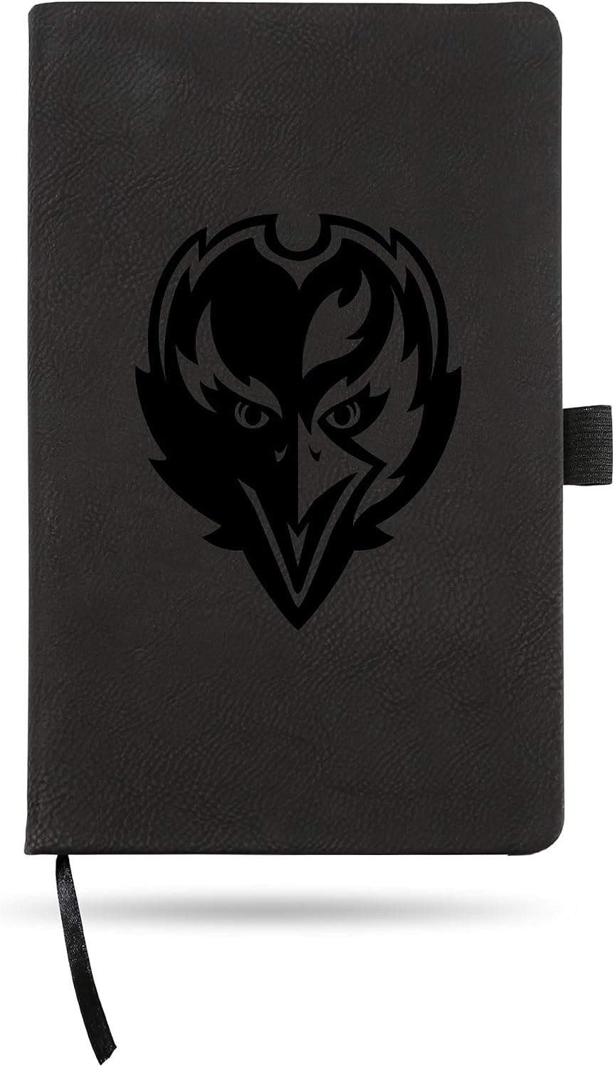 Rico Industries NFL Baltimore Ravens Black Laser Engraved Small Notepad Jounral/Notepad 8.25" x 5.25"- Office Accessory