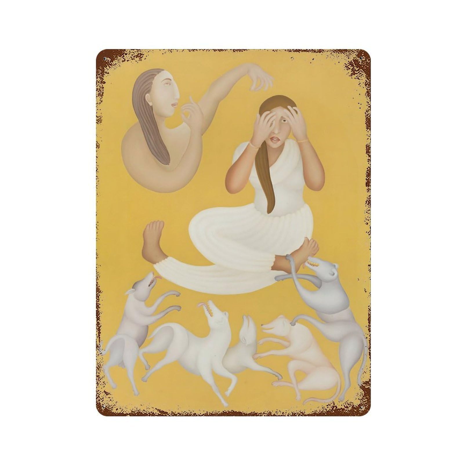 xiaoxiaoshen Indian Painter Manjit Bawa (3) Wall Decor Art Metal Tin Poster Modern Home Decor Art Home Bar Shop Decorations Vintage Sign 40x30cm