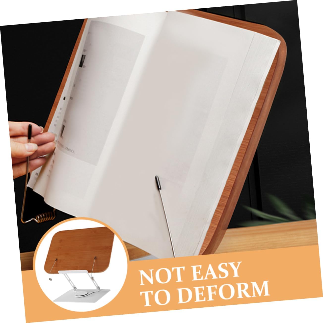 Cookbook Stand with Rotatable Design Durable Material for Tablets and Textbooks for Kitchen and Home Use