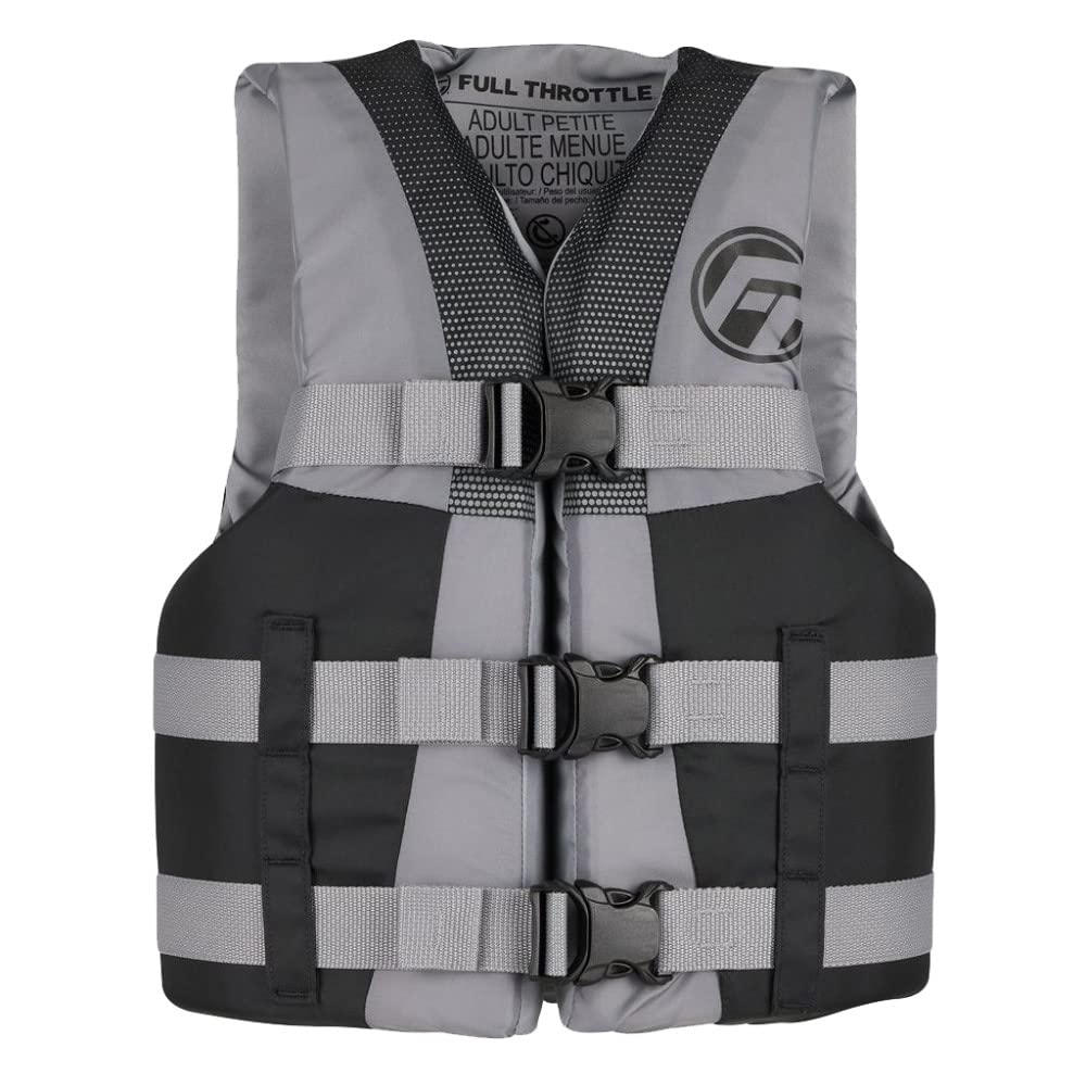 Full Throttle Teen Nylon Life Jacket, Grey