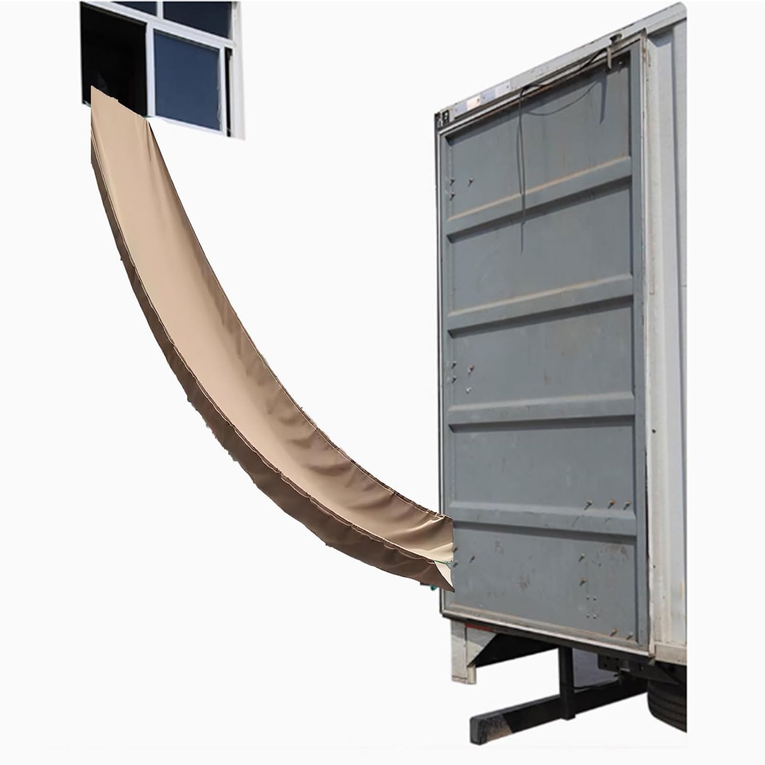 Heavy Duty Tarpaulin Canvas Chute for Cargo Handling Slides - High-Altitude Unloading Cargo Conveyor for Warehouses Loading and Unloading Goods, 2X15m