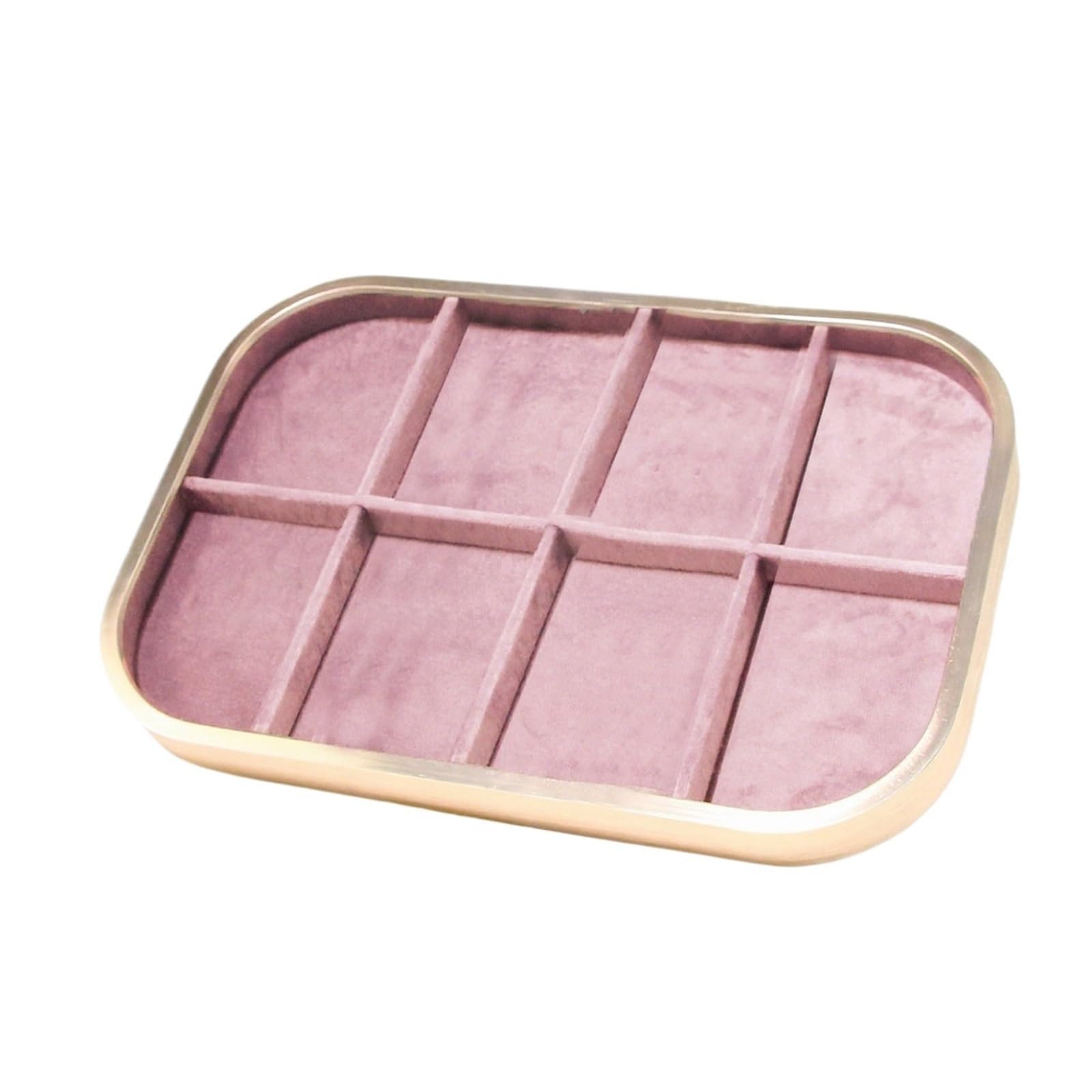 MKYYIOED Jewelry Trays Metal Jewelry Display Tray Necklace Ring Velvet Jewellery Storage