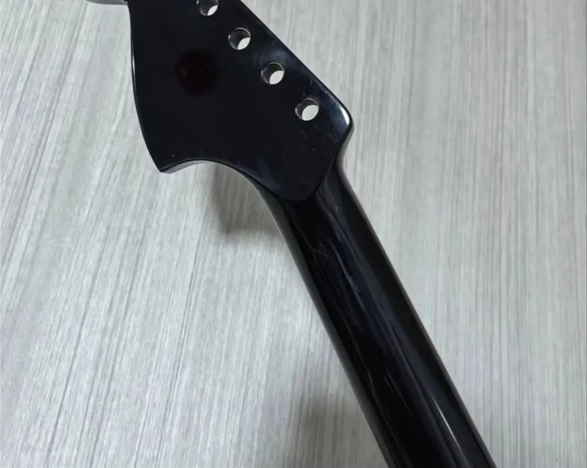 24-Zoll-Shortscale-Gitarrenhals, große Kopfplatte, Palisandergriffbrett mit Blockeinlagen, 22 Bünde (Ersatzteil)