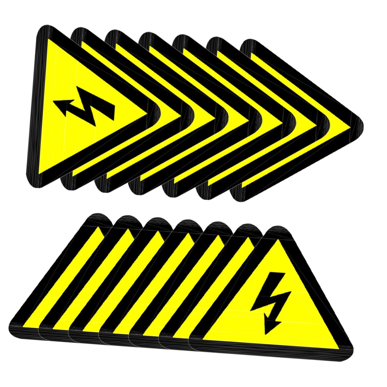 Autocollants D'avertissement Électrique Lot de 15 de Triangle Adhésifs Jaunes Signal de Danger sans Texte pour Panneaux Électriques et Équipements pour Usines