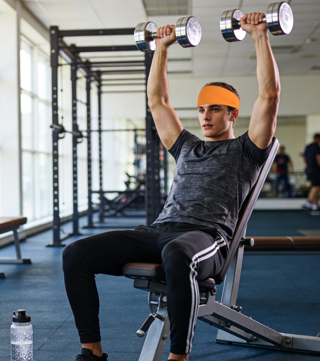 4 PCS Sweat-Guiding Double-Layer Sports Headbands, Stretchy Durable Sweatband Hairbands for Men Women Fitness Running Dance Yoga - Image 5