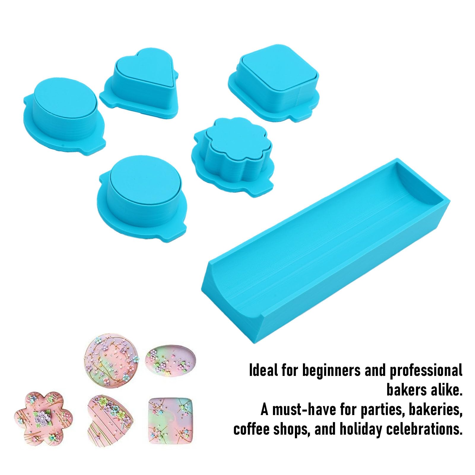 Qcwwy Wykrawacz i Popychacz do Cake Pops, Zestaw do Ciasta, 4,3 Cm, 5