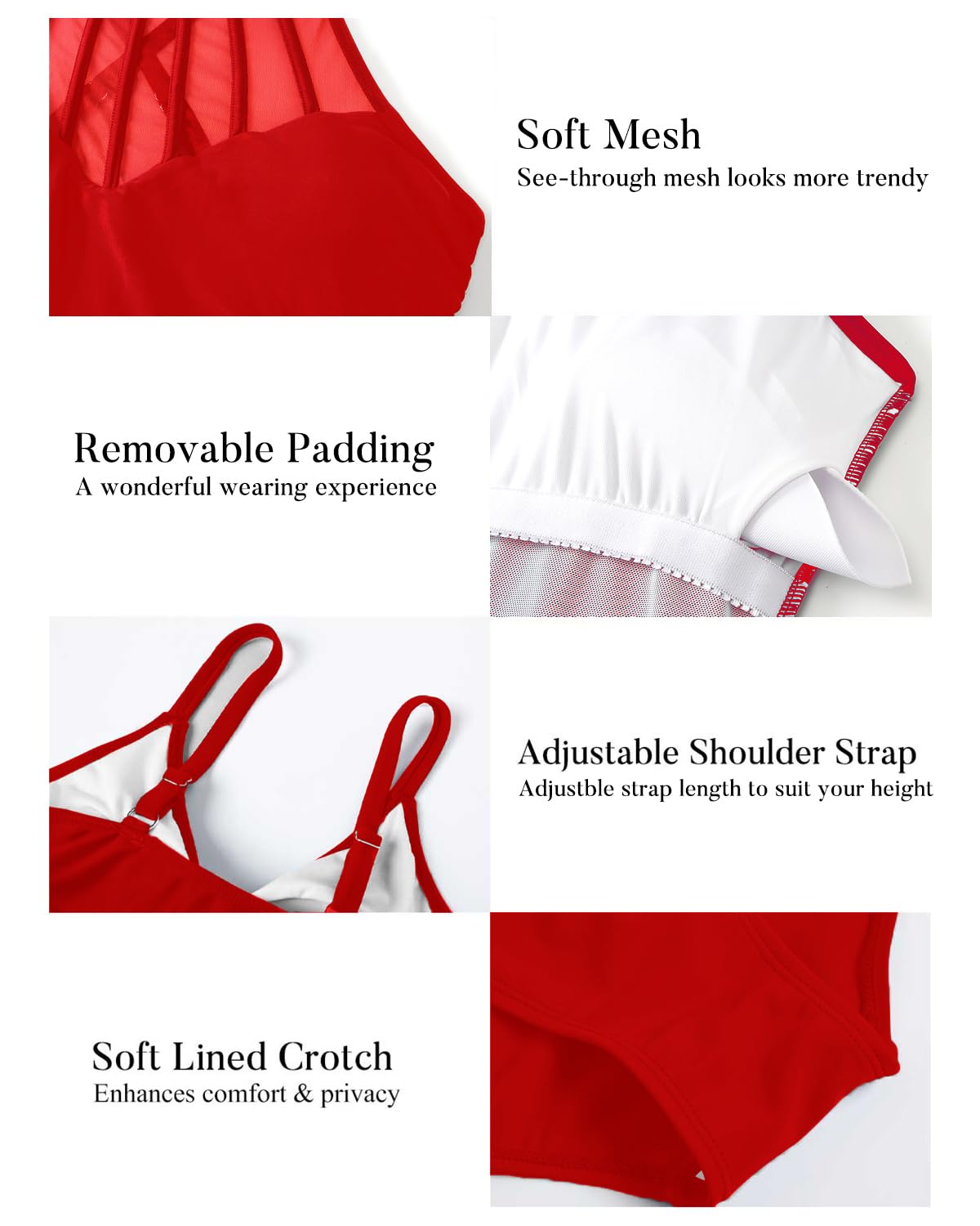 YNIQUE Trajes de Baño una Pieza Bañadores Mujer Mesh Halter Control de Barriga Trajes de Baños para Mujer Push Up Bikinis Sexy Monokini