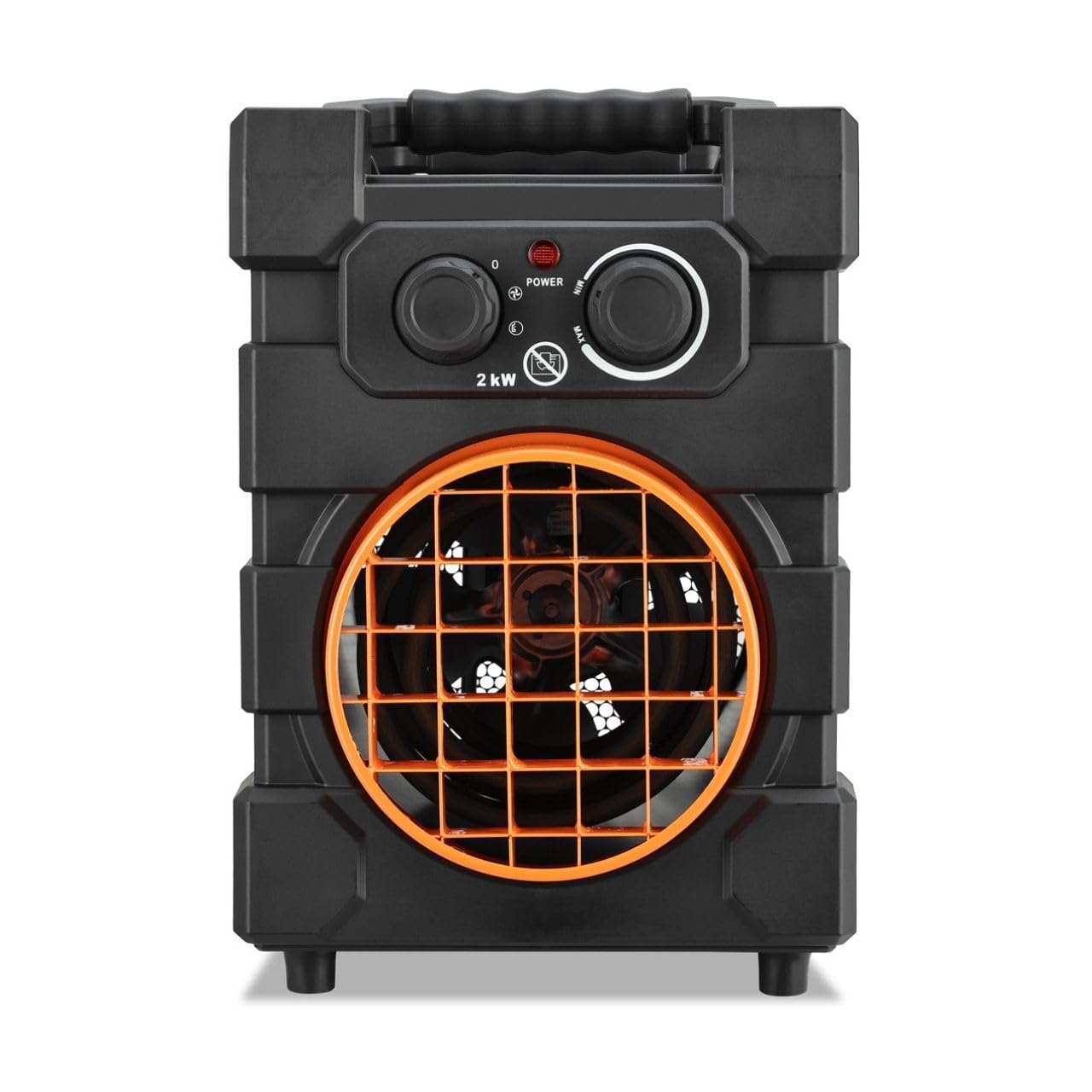 FUXTEC Riscaldatore elettrico FX-EH2 – Termoventilatore da 2000 W con elemento ceramico PTC – Corpo in metallo IP24 – Portata aria 284 m³/h – Ideale per garage e officine