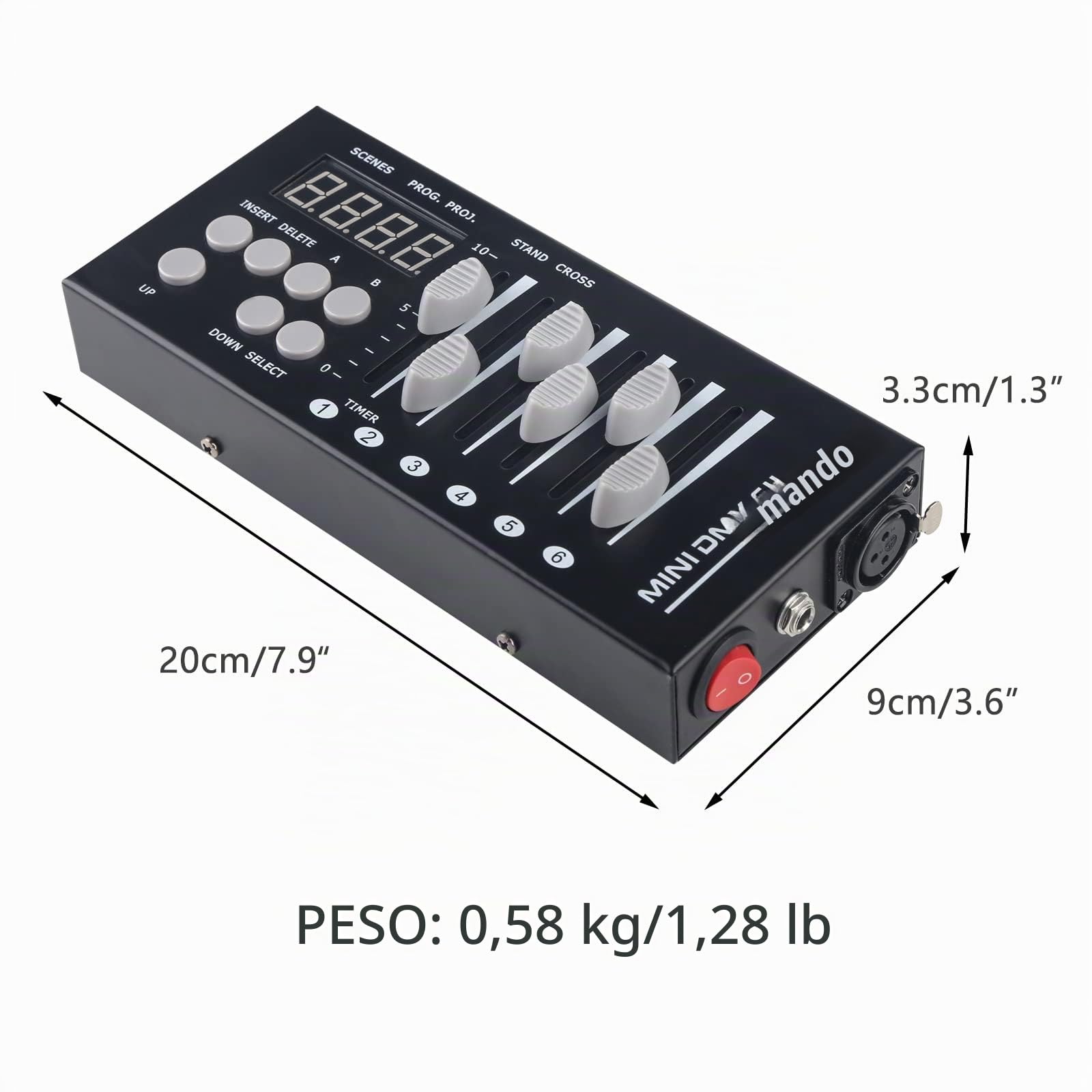 Mini Dmx512 Controlador Dmx 512 Mezcladores de iluminación 54 Canales, Mesa Luces Dmx Controller 512 Consola para Control Luz