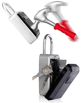 Wizardlock Portable Key Storage Lock Box, Set Your Own Combination, 8 Keys Capacity