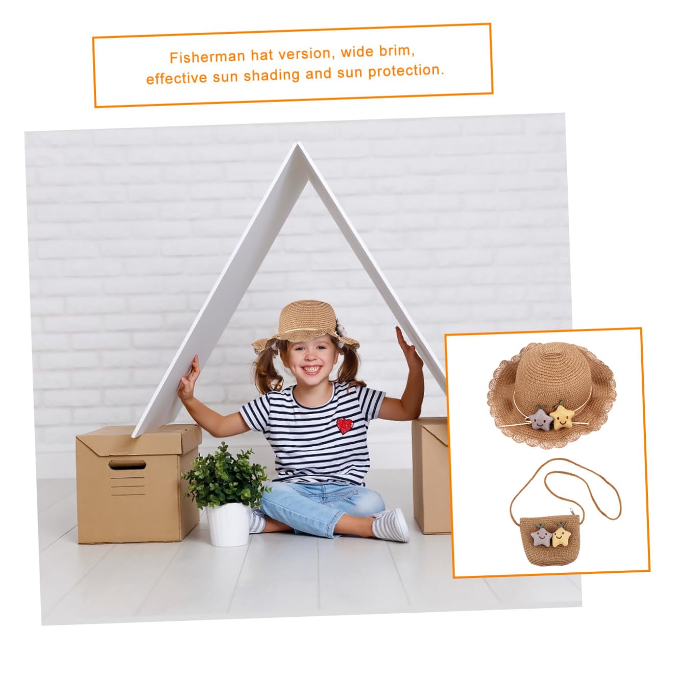 Parasol Sling Bag Shoulder Bag Sombrero de Color Caqui Gorro Bucket Hombro Gorra de Verano al Aire Bolsa de Almacenamiento de Sombrero de Bloque Solar Khaki