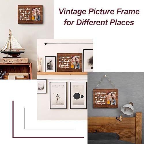 Miniatura 3 de ZHAMEN Marco de fotos de cumpleaños para mejor amiga para escritorio, regalos de amistad, marco de fotos de pared, regalos para mujeres, hermana del