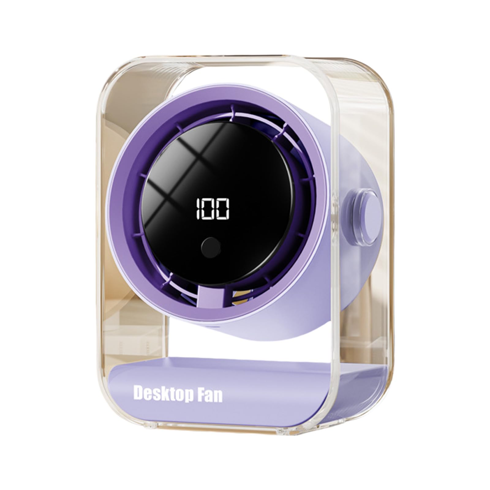 Elnwnnkc Quiet Battery Operated Table Fan with Type C Charging and 100 Levels Wind Control Digital Display Desktop LED Display