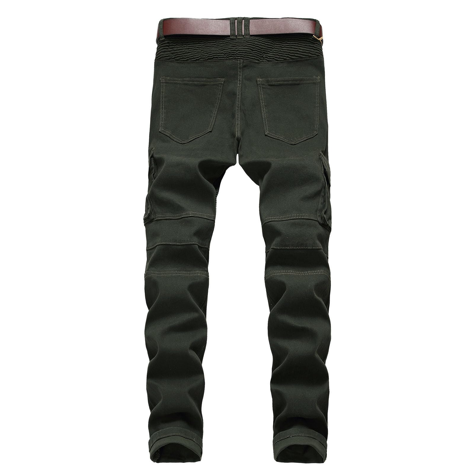 Generico Pantaloni Palestra Uomo, Pantalone Uomo Larghi,Jeans Denim da Gamba Dritta con Effetto Vissuto Slim Fit Strappati Elasticizzati sotto Il Busto