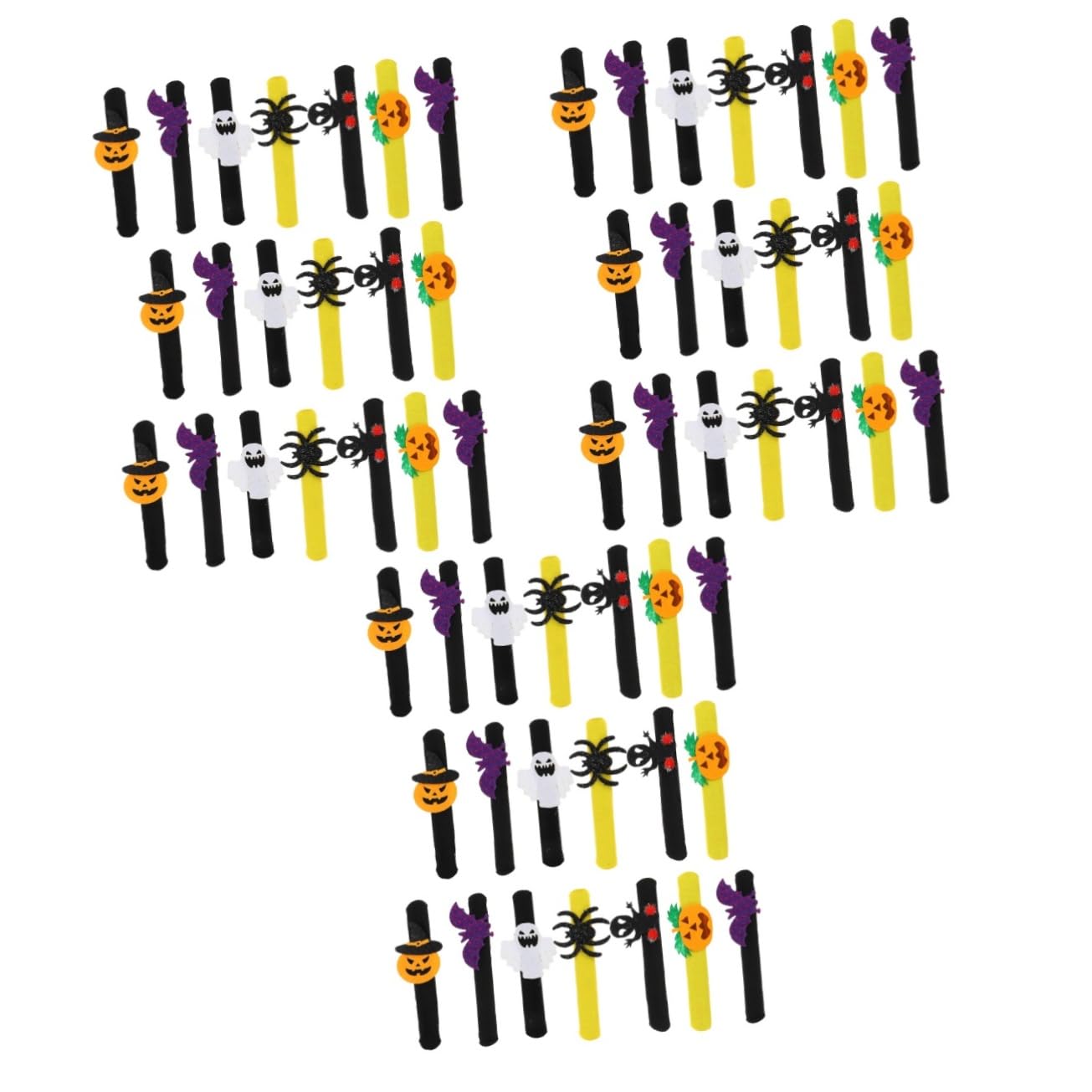 UPKOCH 60 Stück Teiliges Halloween Slap Bracelet für Sichere und Flexible Klatscharmbänder Glatte Kanten als Party Mitgebsel und Festtagsdekoration
