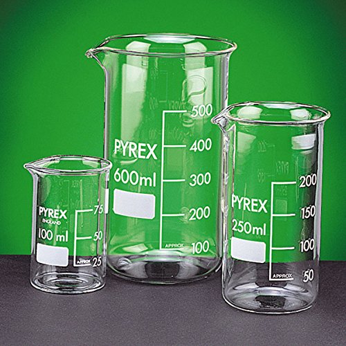 001116 - Vaso de precipitado (1000 ml) de cristal Pyrex, forma alta (paquete de 10)