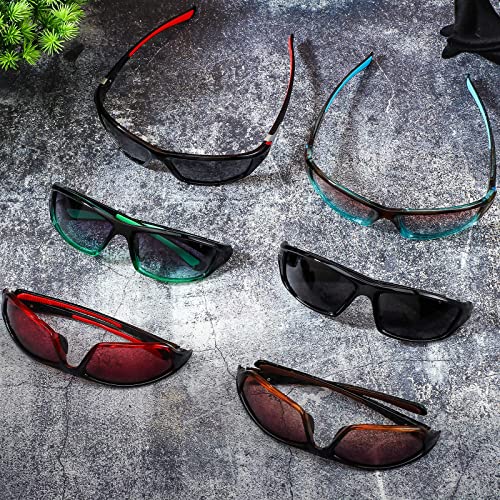 Cindeer 6 Pairs Men's Polarized Sunglasses UV Protection Wrap Around Sports Sunglasses for Hiking Fishing Driving4