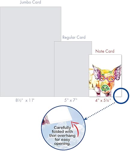 Miniatura 7 de The Best Card Company Juego surtido de cajas de tarjetas de felicitación en blanco de acuarela, incluye 20 tarjetas de notas + sobres, 10 diseños