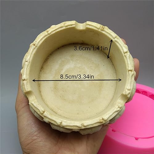 Miniatura 8 de Molde de silicona para suculentas, con diseño de calavera superpuesta, para hormigón, jarrón de cemento, yeso, resina epoxi, cepillo para bolígrafo,