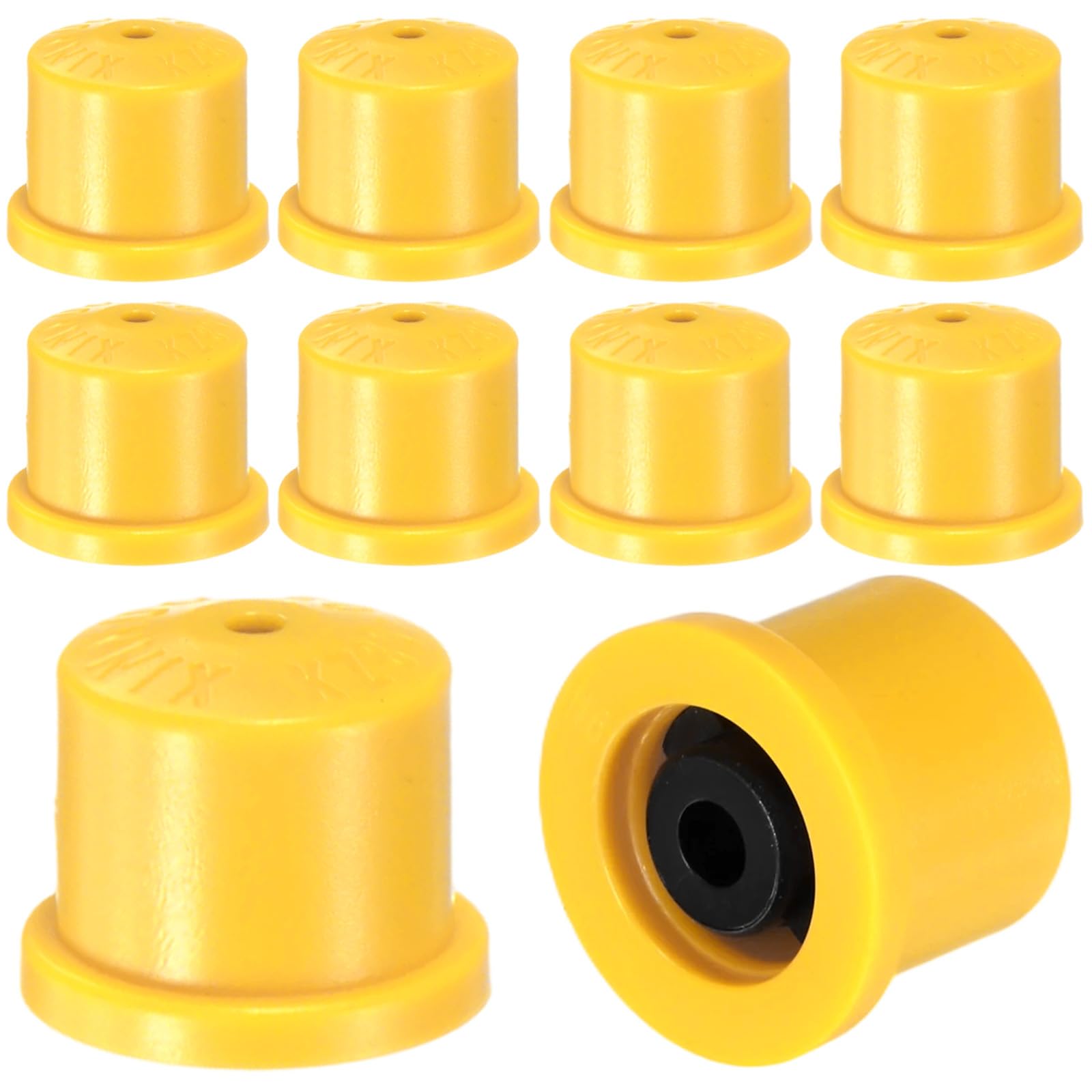 M METERXITY 10-Pack Sprayer Nozzle Tips, Plastic 1.7mm Pore Hollow Cone Nozzle for Agricultural/Lawn/Garden Irrigation, Replacement of Knapsack Tips [Yellow]