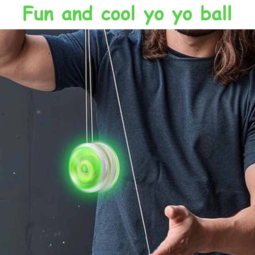 Yoyo per Bambini, Yoyo Professionali, Yo Yo LumièRe Led pour Enfants, Plastica Responsive Yoyo Giocattoli Yoyo, Giocattoli Yoyo per Principianti, per Regali Di Compleanno, Feste E Celebrazioni
