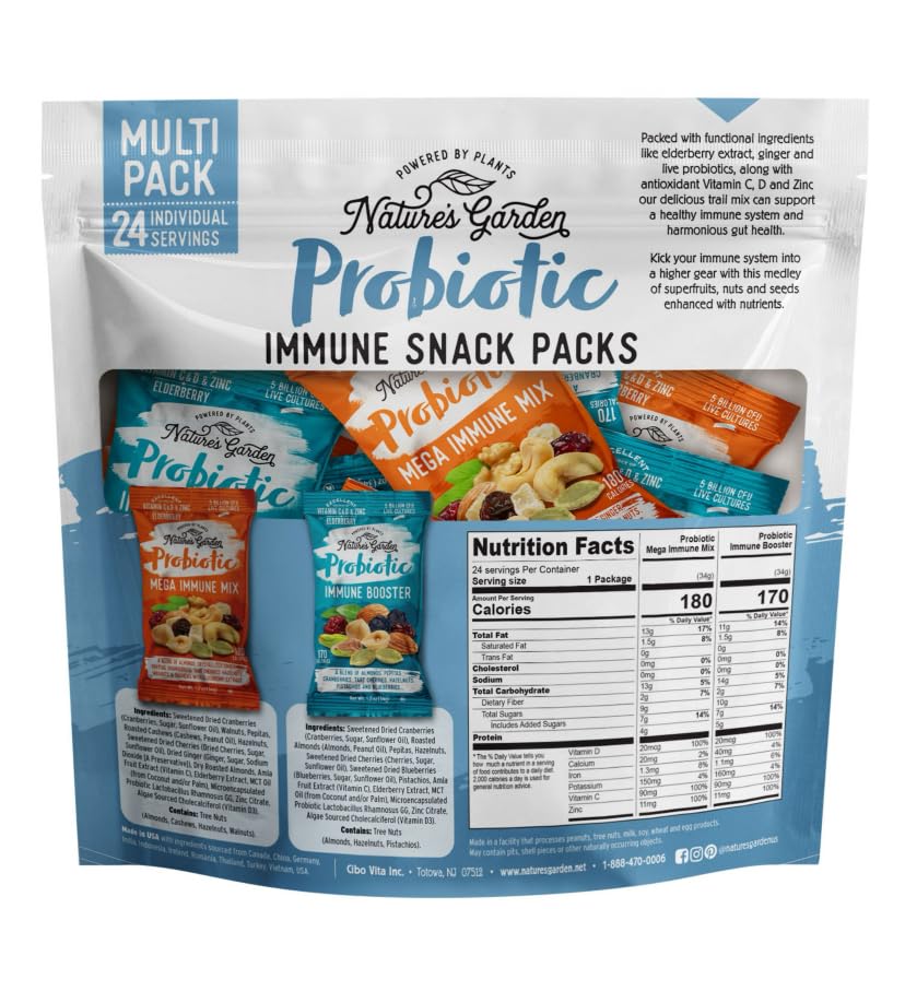 Generic Nature's Garden Probiotic Immune Snack Packs - 28.8 oz. (24 pk.), 1.5 Pound (Pack of 1)