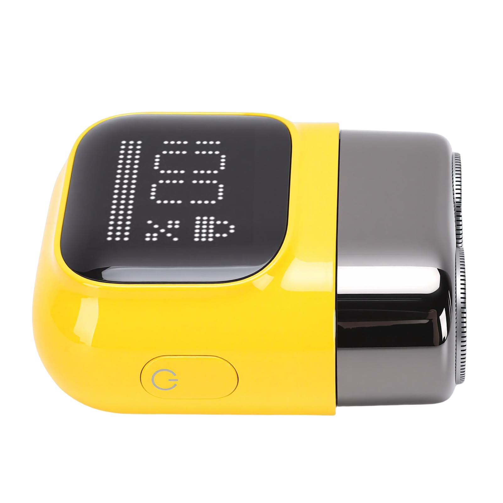 Ausla Regolabarba Elettrico Ricaricabile Tagliacapelli con Display LCD Corpo in Lega 400mAh Strumento per la Cura dei del Viso Lavabile Senza Fili per Uso Domestico in Viaggio (YELLOW)
