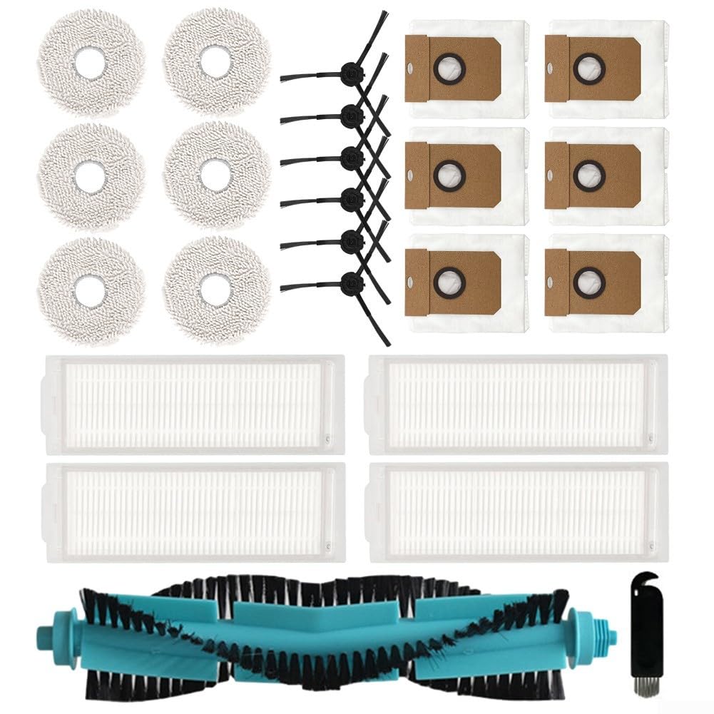 Kit di parti di ricambio per robot aspirapolvere Cecotec per Conga 11090, spazzola a rullo, panno , filtro, sacchetti per la polvere, spazzole laterali, spazzole per la pulizia (27 pezzi)