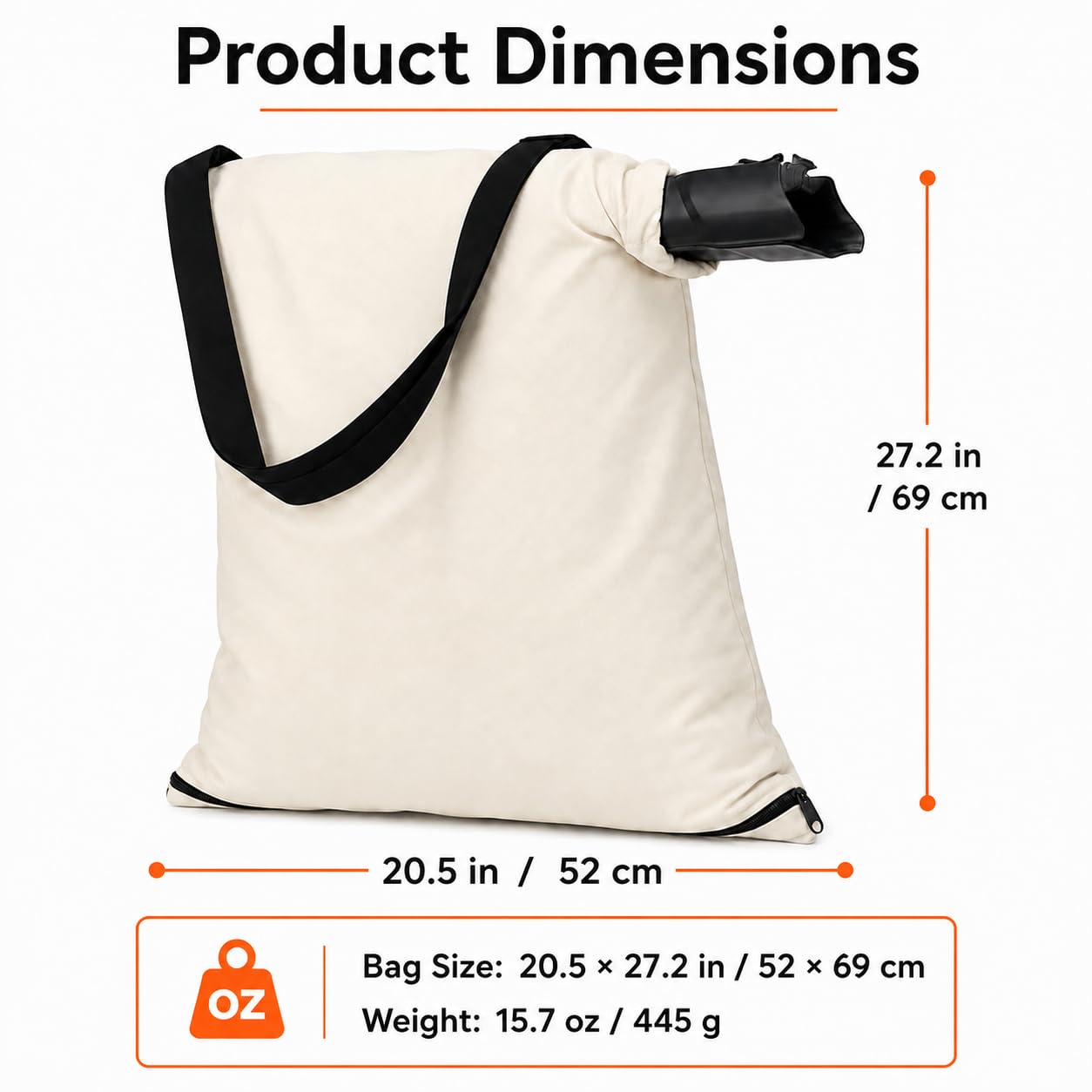 127-7040 - Bolsa de repuesto para soplador de hojas Toro 137-2336, 108-8994, 51436, 51563, 51581, 51594, 51599, 51609, 51619, 51621
