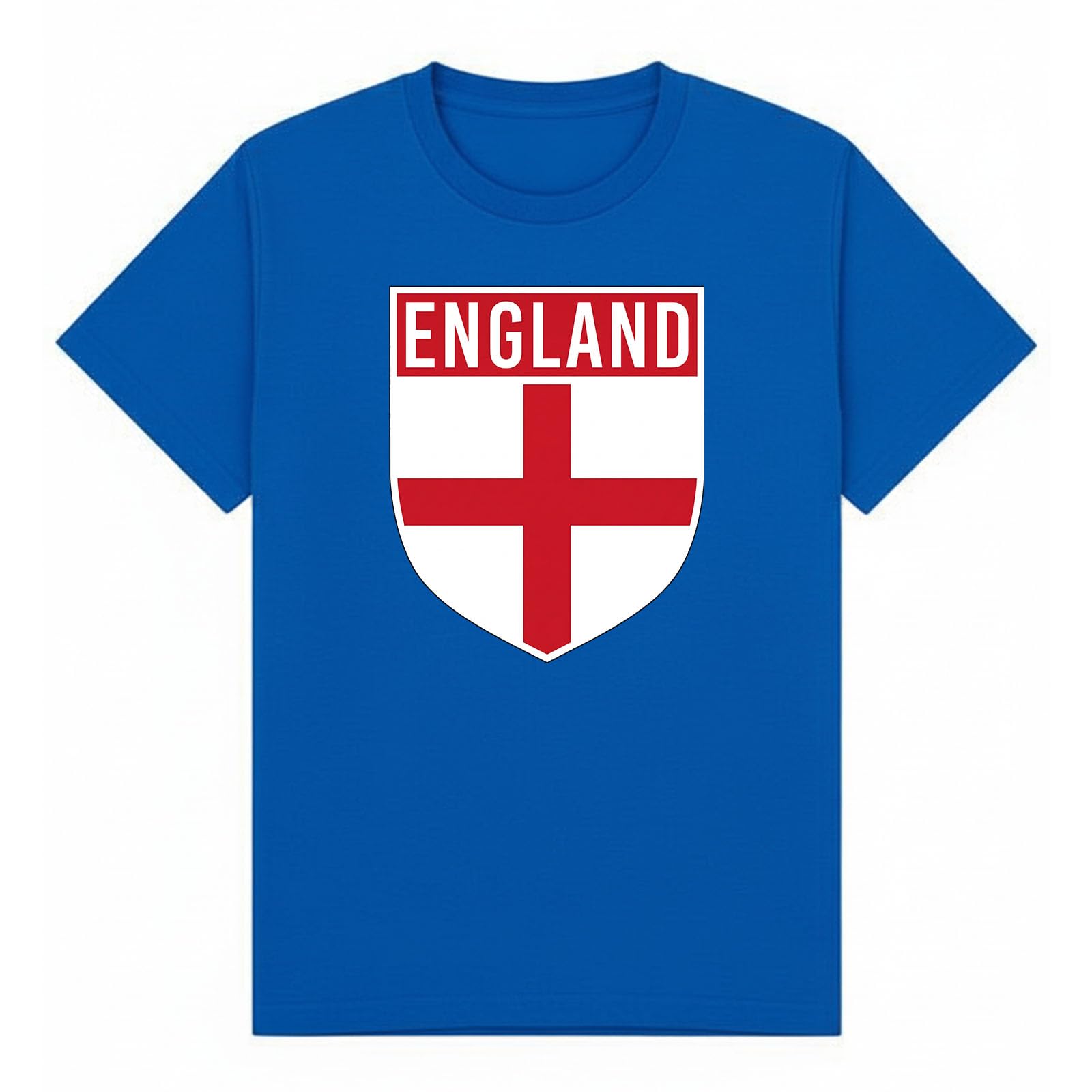England Soccer Sports Football Boys Kids Graphic Number T-Shirt Novelty Retro Fan Tee USA Mexico Canada Host Nations Supporters Top Royal Blue 9-11Y